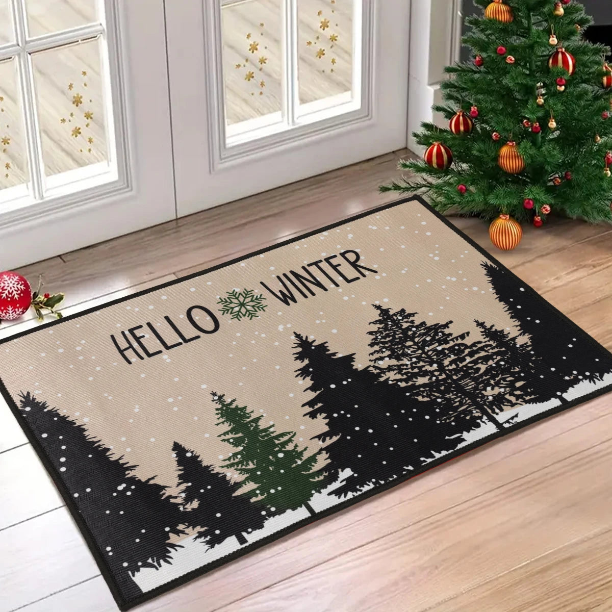 Weihnachten Willkommen Fußmatte