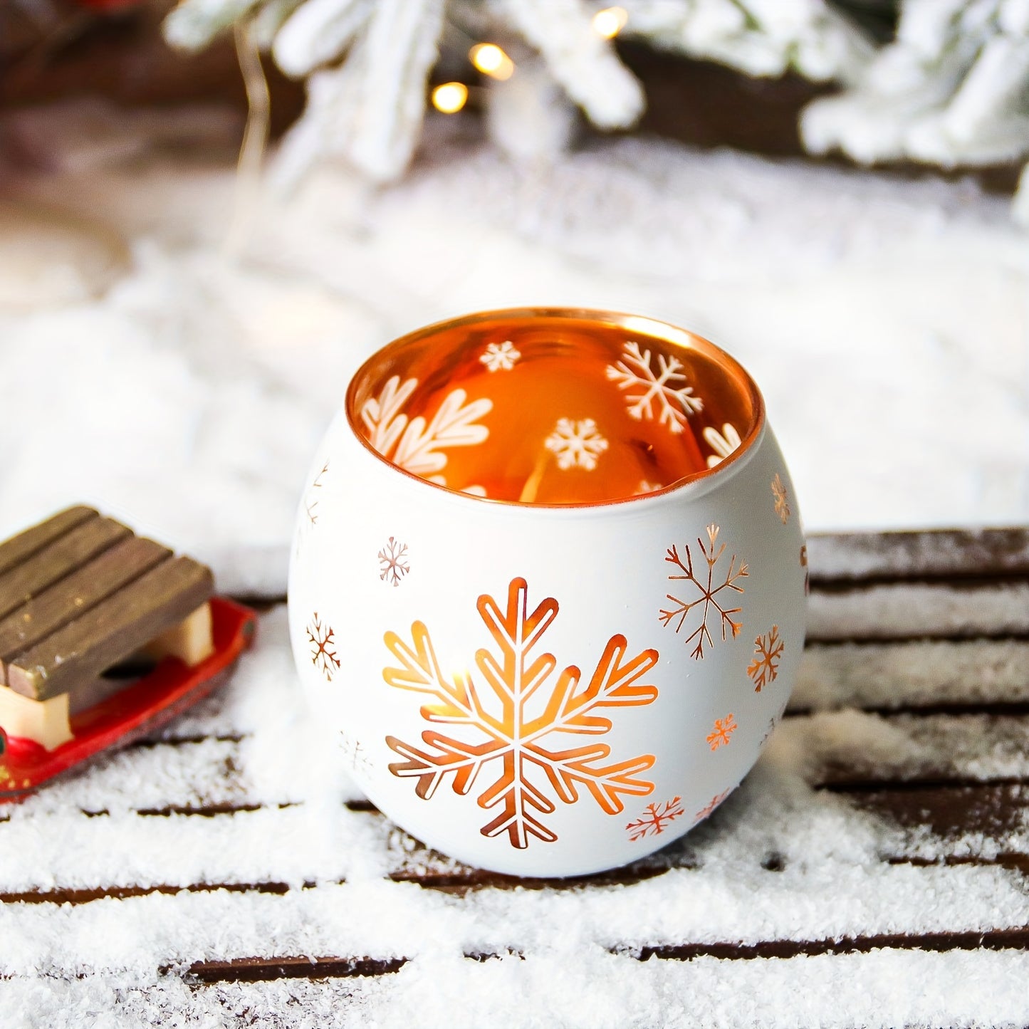 Schneeflocken Teelichter